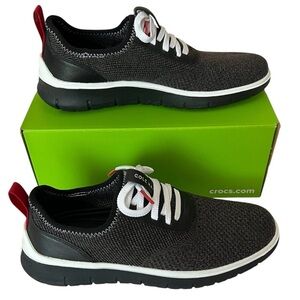 COLE HAAN Zero Grand Owen StitchLite  Knit Gray Black Oxford Shoes Sz 8 NEW